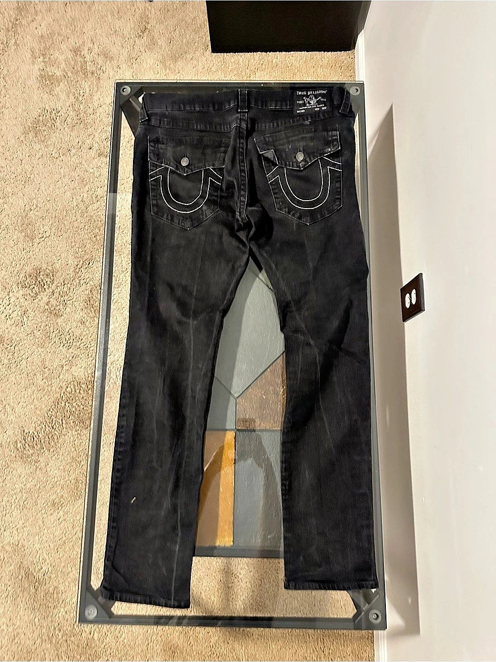 True Religion Rocco Flap Skinny Jean Black